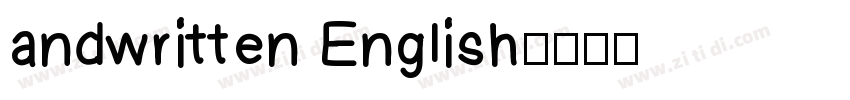 andwritten English字体转换